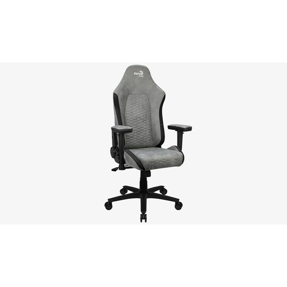 Spēļu Krēsls Aerocool Crown AeroSuede Melns Pelēks